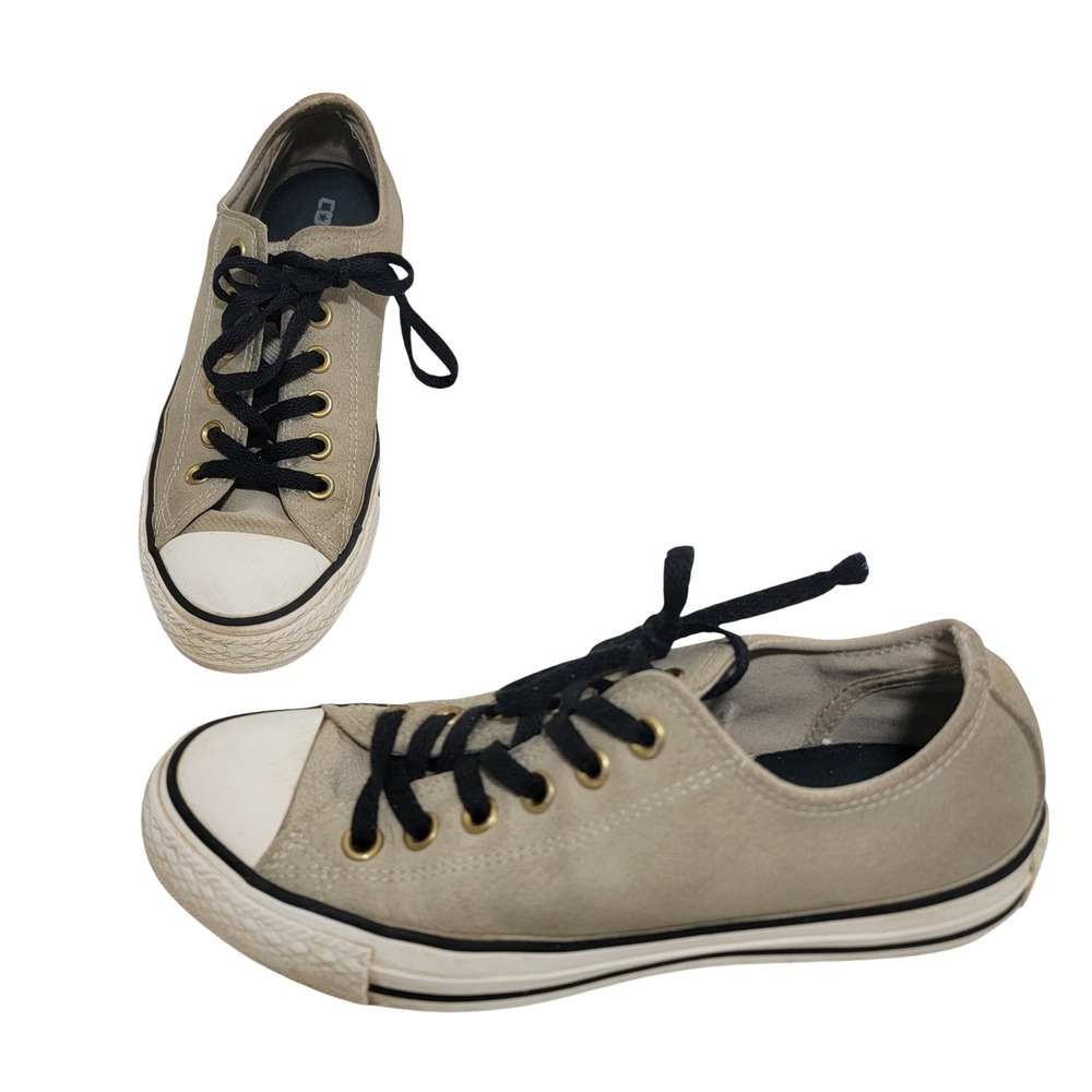 Converse All Star Ox Low Top Beige Sesame Suede Sneakers Mens 5 Womens 7 153811C